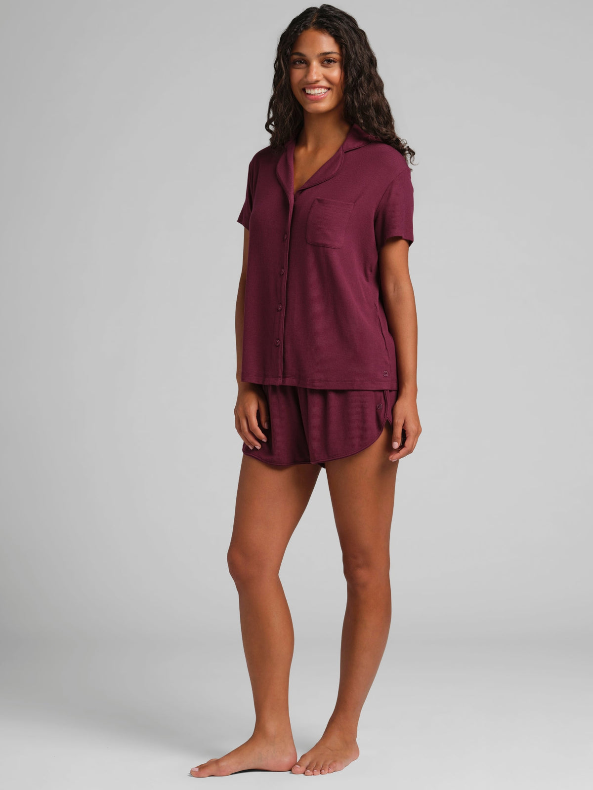 Slinky Rib Short Sleeve PJ Set