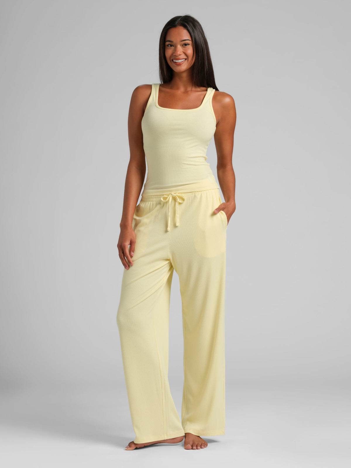 Rib Contour Waist Length Tank