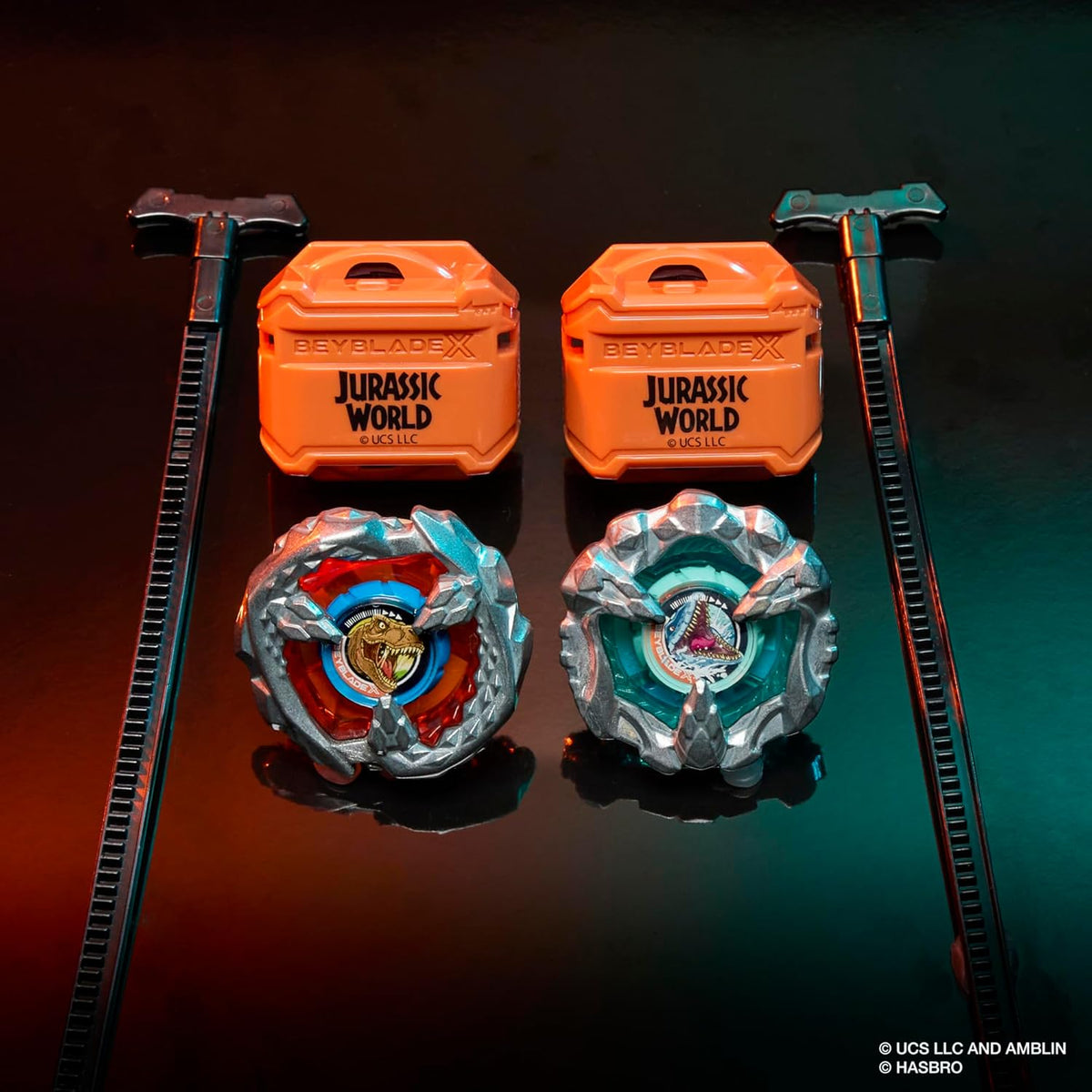 Hasbro T. Rex and Mosasaurus Beyblade X Dual pack Set